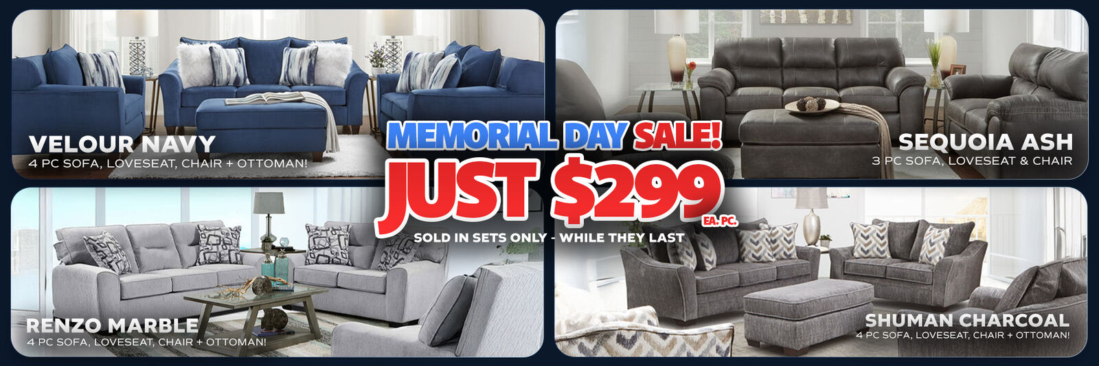 $299 Sofas