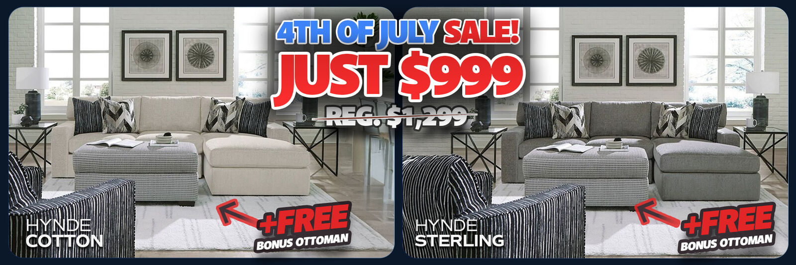 $999 Sectionals